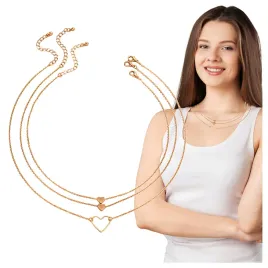 lancuszek-zloty-celebrytka-3w1-serca-modne