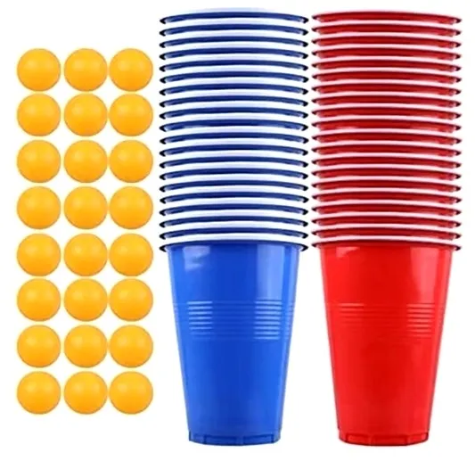 Amerykański Beer Pong Gra imprezowa Piwny Ping Pong Kubeczki