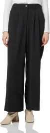 vero-moda-czarne-eleganckie-spodnie-proste-z-zaszewkami-xl-j9b