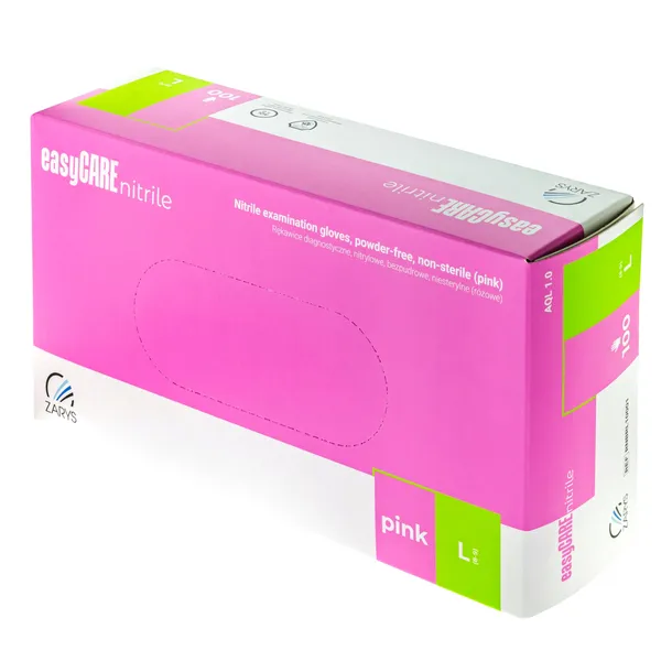RĘKAWICE rękawiczki EASYCARE ZARYS NITRYLOWE RÓŻOWE PINK L