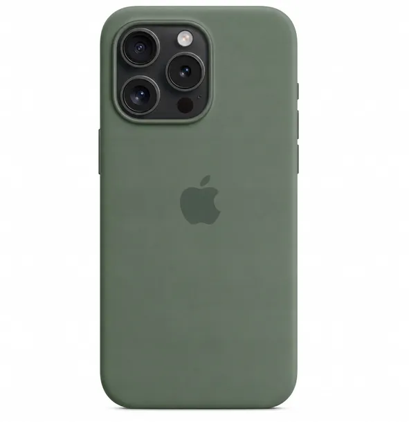 Silikonowe Etui z MagSafe do iPhone 15 Pro Cypress Green Zielony
