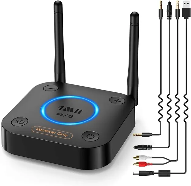 ODBIORNIK ADAPTER AUDIO HIFI 1MII BEZPRZEWODOWY BLUETOOTH WIFI RCA AUX