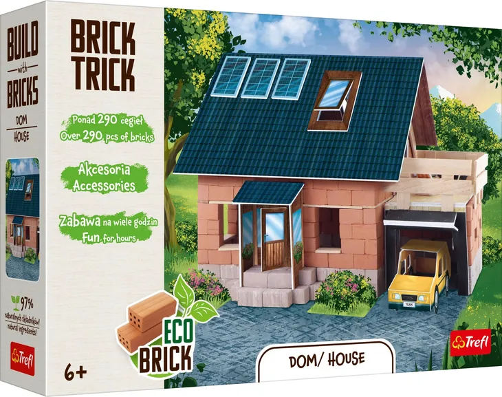 BRICK TRICK DOM KLOCKI CERAMICZNE PRAWDZIWA CEGŁA DOMEK ZESTAW