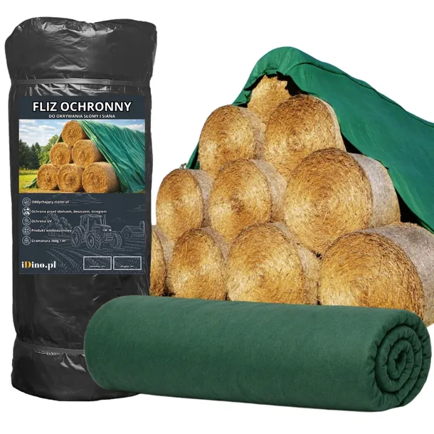FLIZ 15x12,5 m DO OKRYWANIA BEL SIANA SŁOMY AGROWŁÓKNINA UV 160 g/m2