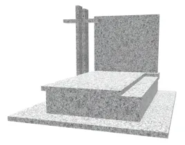 nagrobek-granitowy-podwojny-pomnik-premium-z-krzyzem-jasny-szary