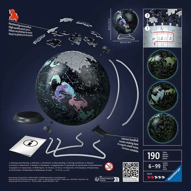 puzzle-3d-globus-konstelacje-liczba-elementow-180