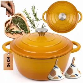 emaliowany-garnek-zeliwny-24cm-4l-hage-musztardowy