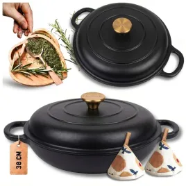 emaliowany-garnek-zeliwny-plaski-30cm-3l-hage-czarny-mat