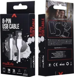 maxlife-kabel-mxuc-04-usb-lightning-10-m-3a-bialy