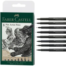 pisaki-pitt-artist-pen-black-8szt