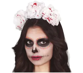 opaska-na-glowe-los-muertos-biala-krew-halloween
