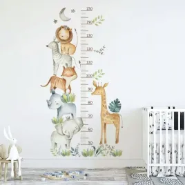 miarka-wzrostu-dla-dzieci-naklejka-scienna-do-pokoju-zwierzeta-60-160-cm