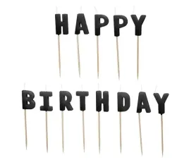 swieczki-urodzinowe-happy-birthday-25cm-czarny-13szt