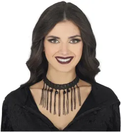 choker-czarny-z-lancuszkami-gotycki-naszyjnik