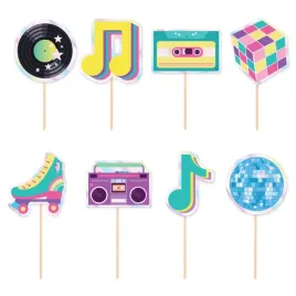 toppery-na-piku-kolorowe-imprezowe-disco-boogie-night-retro-11cm-8szt