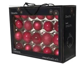 bombka-szklana-ciemny-roz-polysk-mat-brokat-5cm6cm7cm-42szt