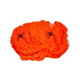 pajeczyna-z-pajakami-pomaranczowa-dekoracja-halloween-60g