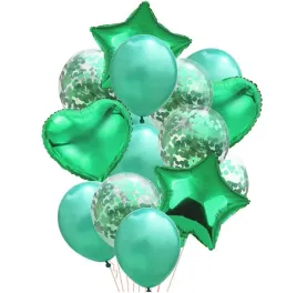 zestaw-14-balonow-serce-gwiazda-roczek-urodziny-baby-shower-zielone