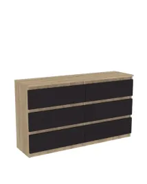 komoda-dab-sonoma-czarna-z-szufladami-120cm-6-szuflad-pojemna-producent
