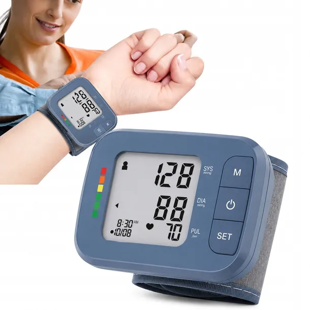 Ciśnieniomierz nadgarstkowy DBP-2253 automatyczny pulsometr duży ekran LCD