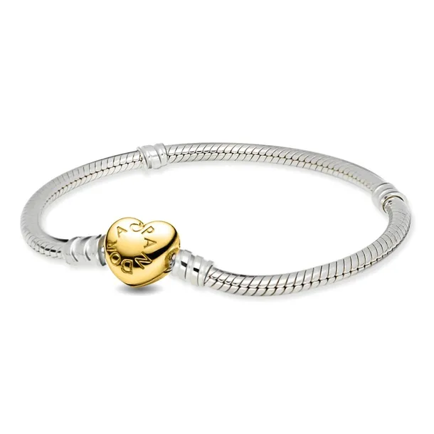 Bransoletka Pandora Shine - Z zapięciem w kształcie serca 568707C00 19cm