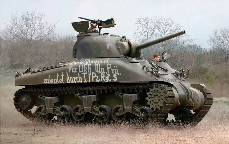 model-set-sherman-m4a1-marka-revell-okres-ii-wojna-swiatowa