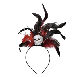 opaska-z-piorami-i-trupia-czaszka-na-halloween