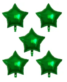 balon-gwiazda-zielona-foliowy-gwiazdka-45-cm-5-szt