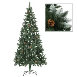 choinka-bozonarodzeniowa-210-cm-zielono-biala-pvc-zelazo