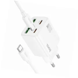 2x-ladowarka-hoco-n56-30w-4-wejscia-usb-c-biala-do-samsung-galaxy-a25-5g