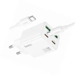 2x-ladowarka-hoco-n56-30w-4-wejscia-usb-c-biala-do-xiaomi-redmi-15c-4g
