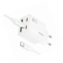 2x-ladowarka-hoco-n56-30w-4-wejscia-usb-c-biala-do-motorola-moto-g9-power