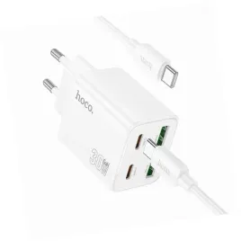 2x-biala-ladowarka-cztery-porty-usb-c-30w-hoco-do-samsung-galaxy-s25