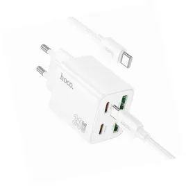 2x-ladowarka-hoco-n56-30w-4-wejscia-usb-c-biala-do-samsung-galaxy-a40