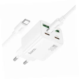 2x-ladowarka-hoco-n56-30w-4-wejscia-usb-c-biala-do-google-pixel-9-pro