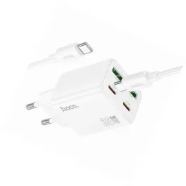 2x-ladowarka-hoco-n56-30w-4-wejscia-usb-c-biala-do-motorola-edge-60-pro-5g