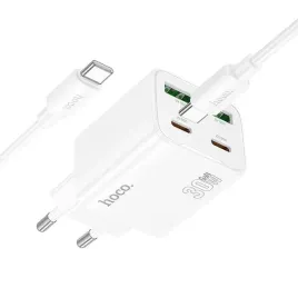 2x-biala-ladowarka-cztery-porty-usb-c-30w-hoco-do-samsung-galaxy-m35-5g