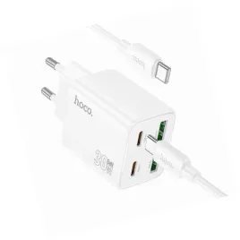2x-biala-ladowarka-cztery-porty-usb-c-30w-hoco-do-samsung-galaxy-a26-5g