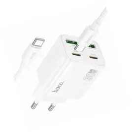 2x-ladowarka-hoco-n56-30w-4-wejscia-usb-c-biala-do-honor-400-pro