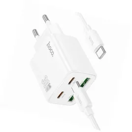 2x-ladowarka-hoco-n56-30w-usb-c-biala-do-motorola-moto-edge-50-fusion
