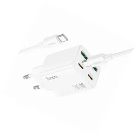 2x-biala-ladowarka-cztery-porty-usb-c-30w-hoco-do-iphone-15-plus