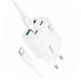 2x-ladowarka-hoco-n56-30w-4-wejscia-usb-c-biala-do-samsung-galaxy-z-flip-7