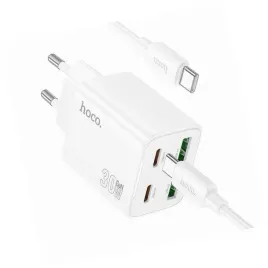 2x-ladowarka-hoco-n56-30w-4-wejscia-usb-c-biala-do-vivo-y33s