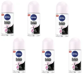 2x-6-x-nivea-blackandwhite-invisible-clear-antyperspirant-roll-on-50-ml
