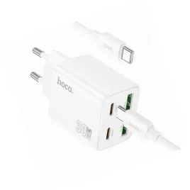 2x-ladowarka-hoco-n56-30w-4-wejscia-usb-c-biala-do-xiaomi-17-ultra