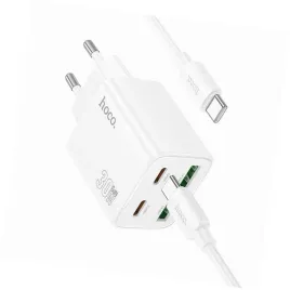 2x-ladowarka-hoco-n56-30w-4-wejscia-usb-c-biala-do-realme-16-pro-plus-5g