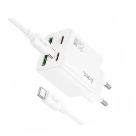 2x-biala-ladowarka-cztery-porty-usb-c-30w-hoco-do-xiaomi-15t-pro-5g