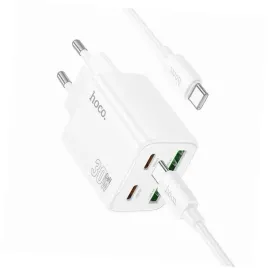 2x-ladowarka-hoco-n56-30w-4-wejscia-usb-c-biala-do-honor-600-pro