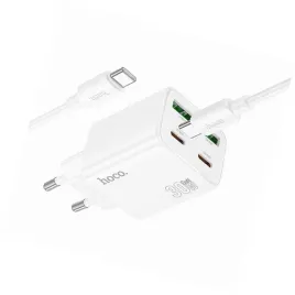 2x-ladowarka-hoco-n56-30w-4-wejscia-usb-c-biala-do-nokia-6300