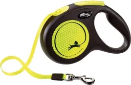 smycz-automatyczna-flexi-new-neon-zolty-m-tasma-5-m